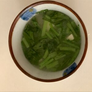 白味噌で◇菜花と玉ねぎの味噌汁